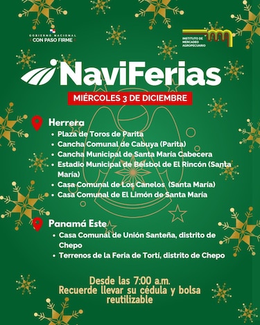Naviferias del IMA 2025: lugares y horarios para comprar este 3 de diciembre