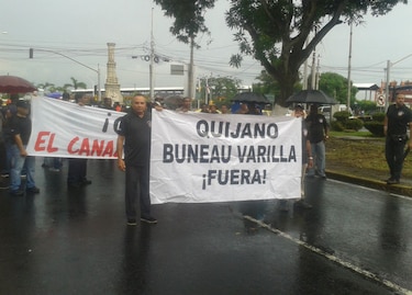 Trabajadores de la ACP marchan en Colón exigiendo aumento de sueldo