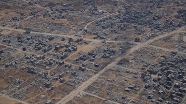 Las imágenes aéreas que muestran la magnitud de la destrucción en Gaza y que el gobierno de Israel no quiere que los periodistas filmen