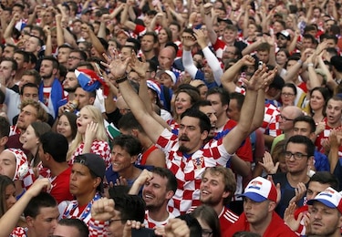 Aficionados orgullosos, pese a derrota de Croacia en la final