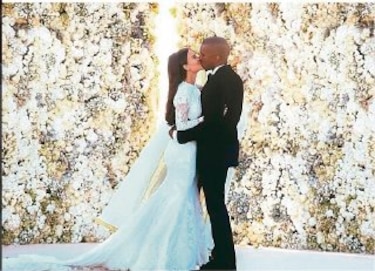 Foto de boda Kim y Kanye, récord en Instagram