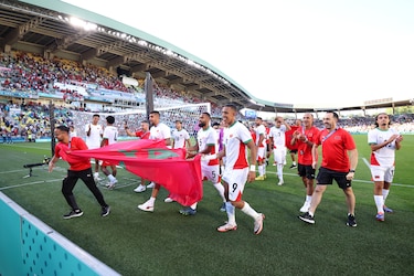 Marruecos golea a Egipto por el bronce al ritmo de Abde y Rahimi