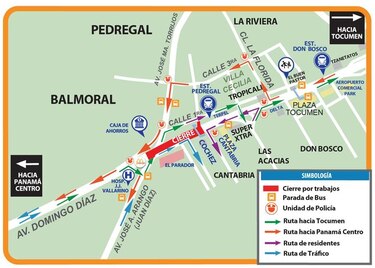 Cierre temporal de los seis carriles de la vía Domingo Díaz por desmonte de puente