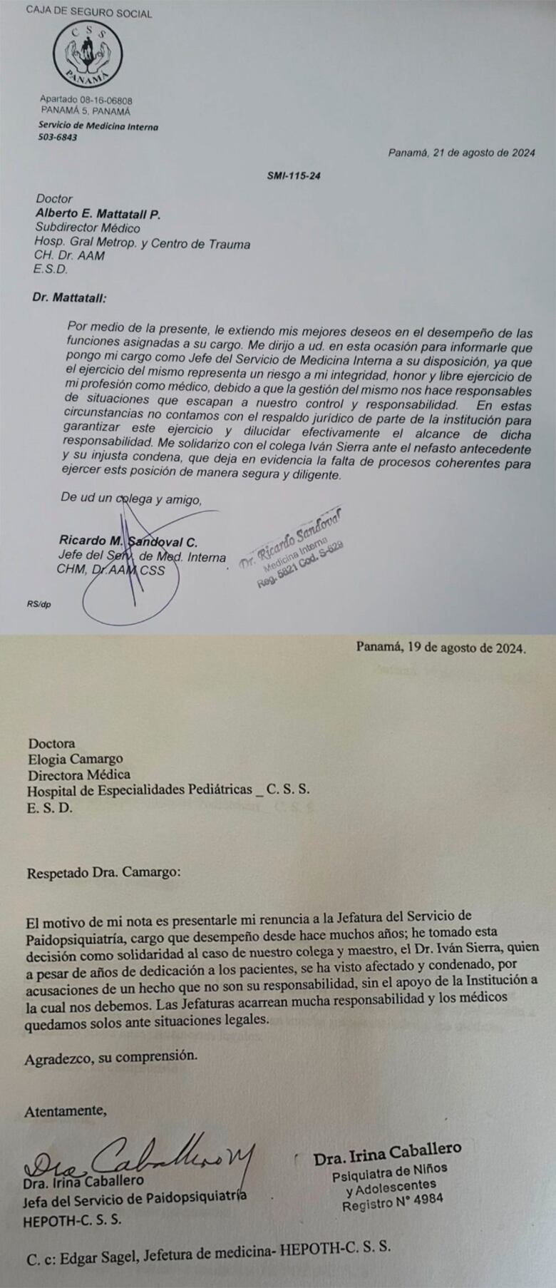 La CSS sigue perdiendo jefes de servicio tras condena a neonatólogo Iván Sierra Robles