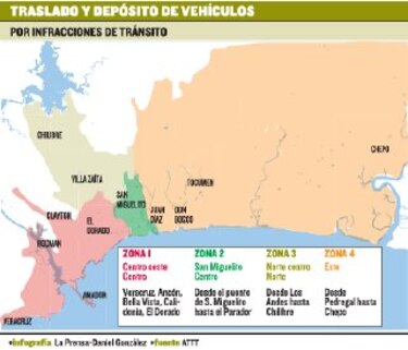 ATTT define zonas para remolcar autos