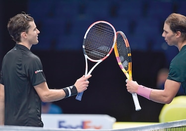Rafa Nadal cae ante Thiem y se complica en el Master
