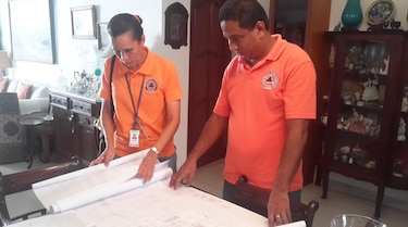 Sinaproc inspecciona losa en piso 14  del P.H. Crystal
