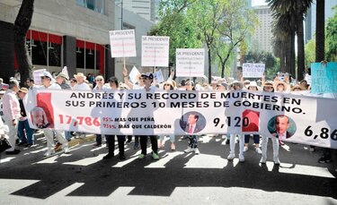 Protestas en México al cumplirse primer año de gobierno de López