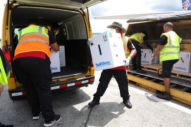 Panamá recibe su vigésimo lote de vacunas de Pfizer; ahora son 43 mil 290 dosis