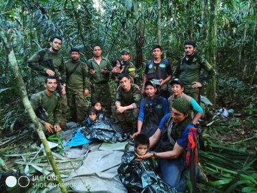 Hallan con vida a los cuatro niños perdidos hace 40 días tras accidente aéreo en Colombia