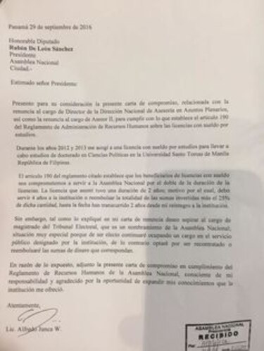 Alfredo Juncá, candidato del Panameñista al Tribunal Electoral, tiene deuda con la Asamblea