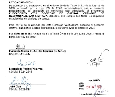 Metro de Panamá adjudicaría contrato de $4.4 millones a Elevadores Otis para mantenimiento de escaleras y ascensores