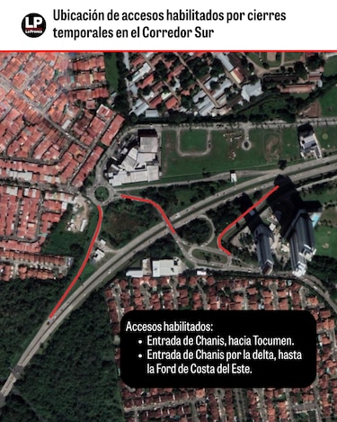 Suspenden trabajos y cierre temporal de accesos en el Corredor Sur; la vía estará libre este fin de semana