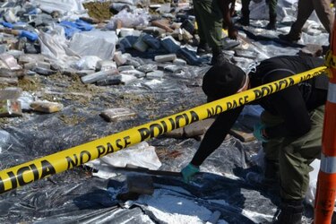 Policía destruye 12 toneladas de drogas en Panamá