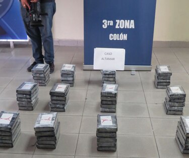 Policía Nacional decomisa 87 kilos de cocaína en la provincia de Colón