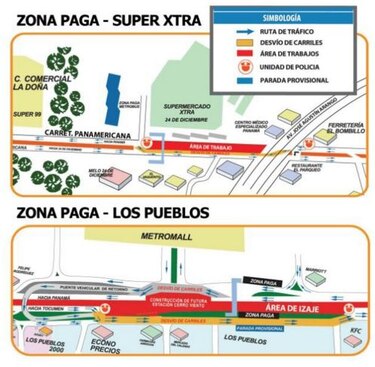 Cambios de ruta en la avenida Domingo Díaz y la carretera Panamericana