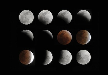 Observadores del cielo ven eclipse lunar total en el mundo