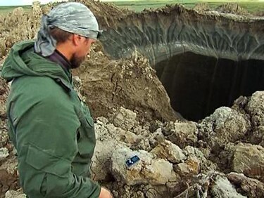 Cráter en Siberia podría ser por cambio climático