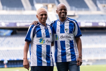 Recuerdos imborrables: Julio César Dely Valdés y Darío Silva reviven la historia del Málaga