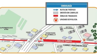 Cierre de carriles por montaje de vigas en la 24 de Diciembre