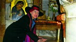 Pintora en el Santo Sepulcro