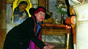 Pintora en el Santo Sepulcro