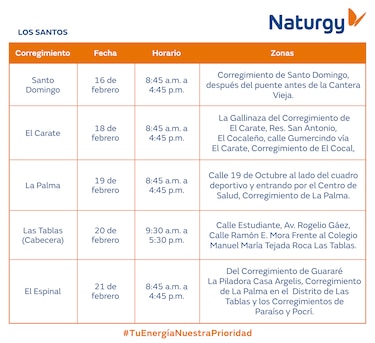 Trabajos de mantenimiento en la red eléctrica del 16 al 22 de febrero de 2026