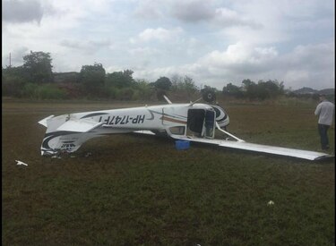 Cae avioneta en Calzada Larga, Panamá; piloto y copiloto con heridas leves