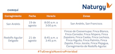Trabajos de mantenimiento en la red eléctrica del 17 al 23 de agosto de 2026