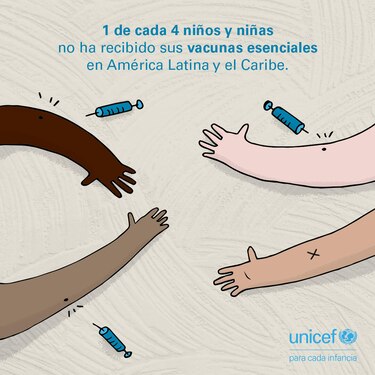 La tasa de vacunación infantil retrocede a los niveles de hace casi 30 años en América Latina