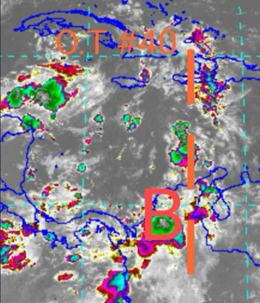 Alertan por el paso de la tormenta tropical 40 en el país 