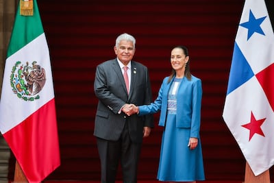 Presidenta Claudia Sheinbaum recibe a Mulino en la sede del Ejecutivo en México 