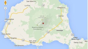 Analizan gases de volcán Concepción en Nicaragua