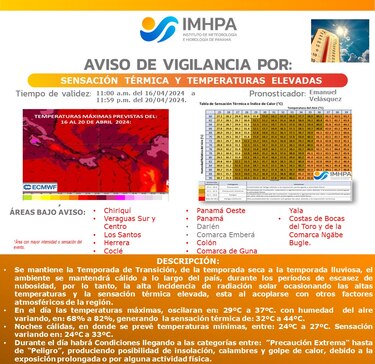 Extienden hasta el viernes aviso vigilancia por índices de radiación solar y altas temperaturas