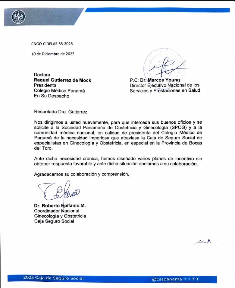 Convocatorias de la CSS para especialistas fracasan y piden apoyo al Colegio Médico