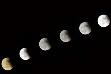 Eclipse total tiñe la Luna de rojo