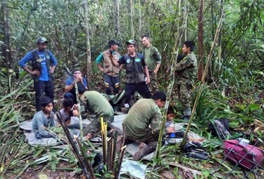 La salud de los cuatro niños rescatados en la selva de Colombia evoluciona satisfactoriamente