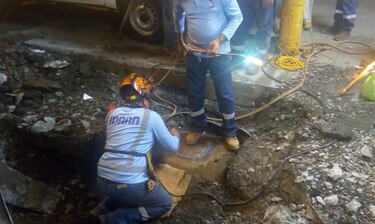 Reparan línea de 54 pulgadas que fue rota durante trabajos en la vía Transístmica